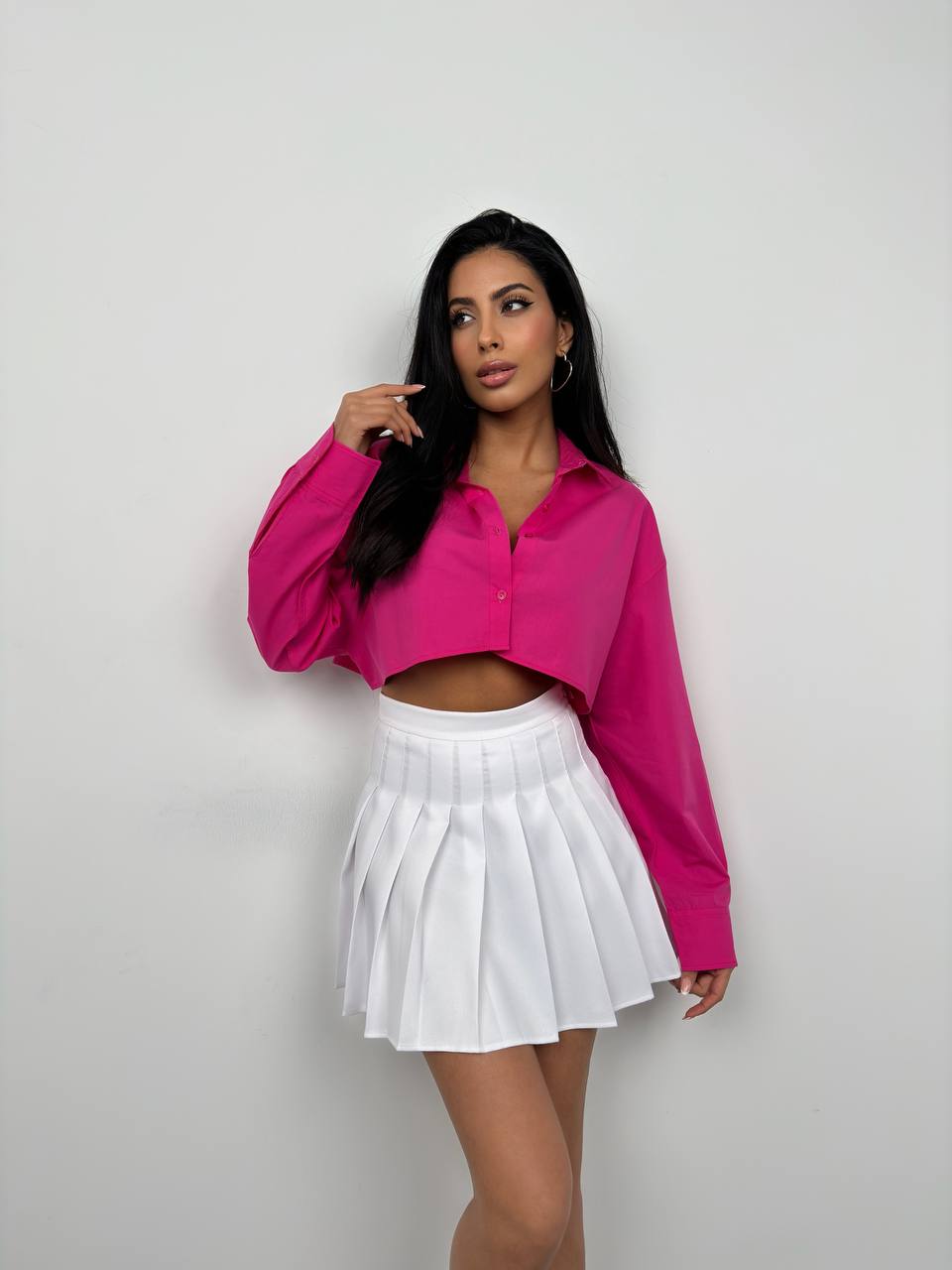 CROPPED BLOUSE (FUCHSIA)