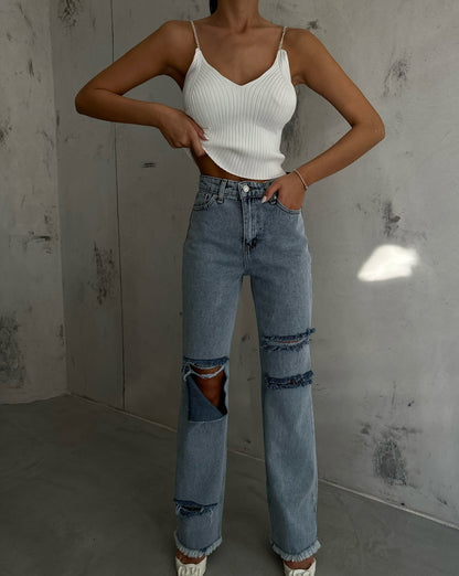 DENIM LAZER JEANS
